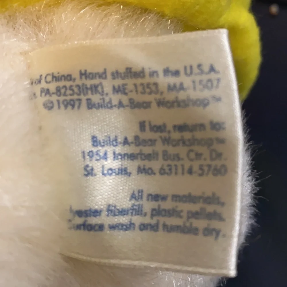 Vintage Retired 1997 Build A Bear Easter Bunny Stuffed Rabbit with Outfit